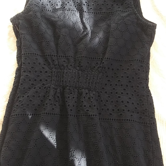 Banana Republic Navy Eyelet Dress - Picture 9 of 11